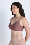 Zivame Freeform Padded Non Wired 3/4th Coverage Tshirt Bra - Dark Brown — thumbnail 2